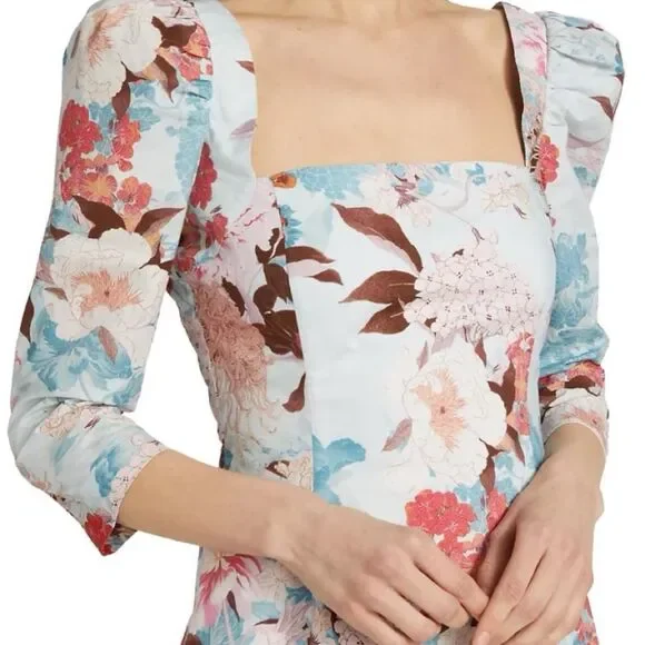 Cara Cara Japanese Floral Print Midi Dress - Picture 3 of 7